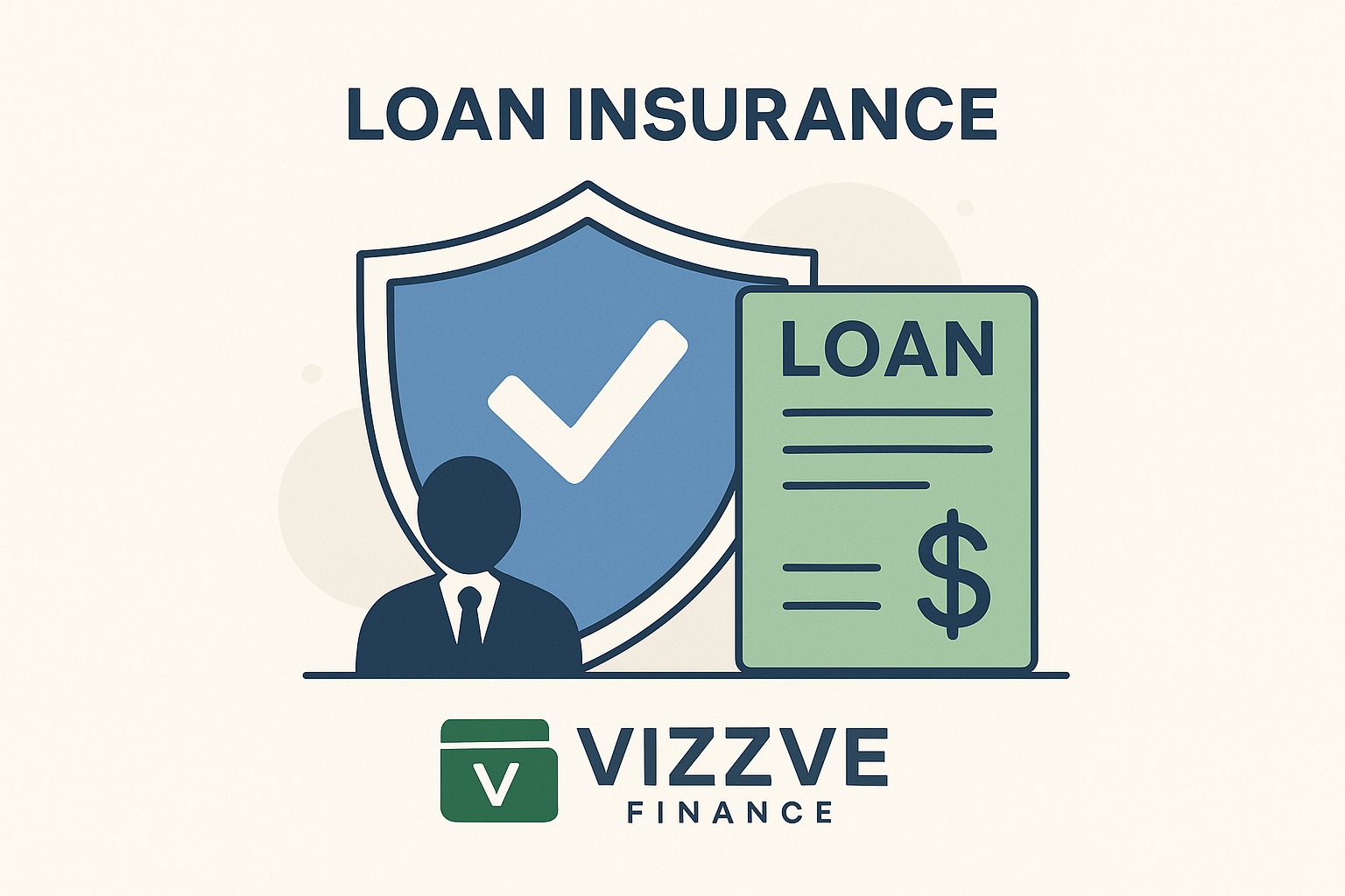 Loan insurance concept with Vizzve Finance branding