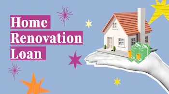 Home renovation project funded by personal loan with Vizzve Finance branding