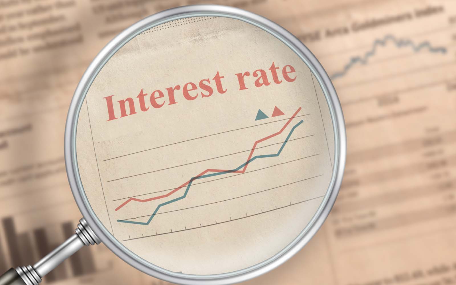 Graph showing fluctuating loan interest rates with Vizzve Finance branding