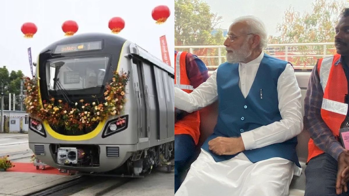 Karnataka Congress leaders protesting or making a statement on Namma Metro credit dispute