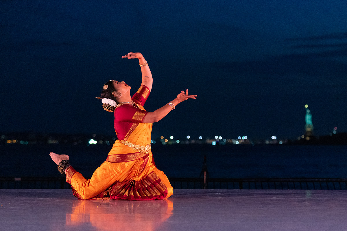Dancers performing Indian classical dance at New York’s longest-running festival celebrating Indian Independence Day.