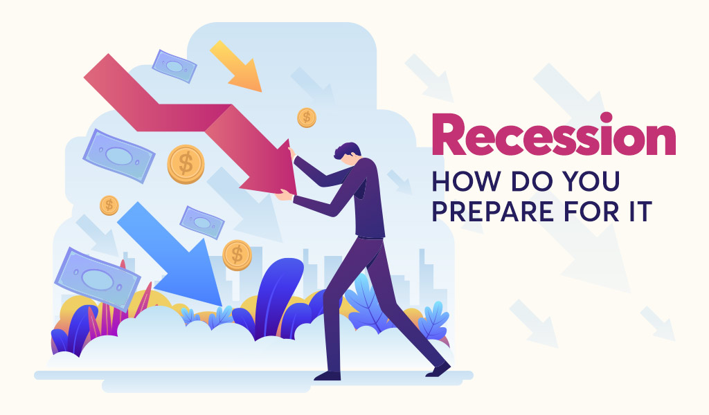 Person planning budget and savings to prepare for recession