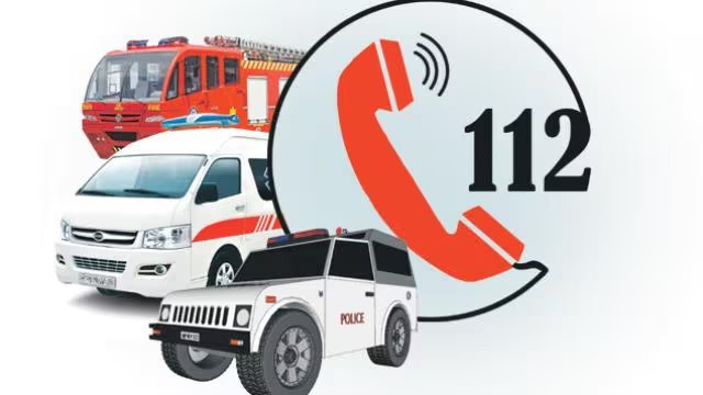 Dial-112 emergency helpline in Madhya Pradesh connecting police, fire, and ambulance services