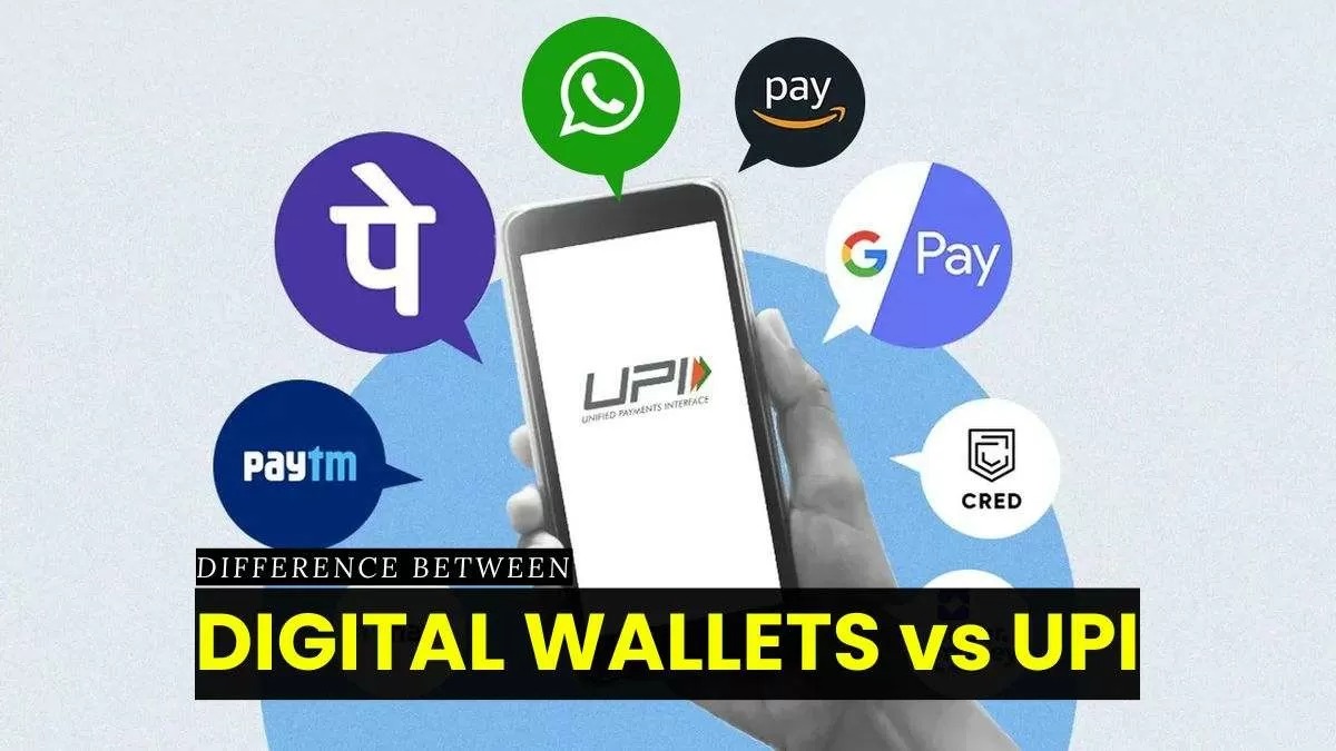 Digital wallets and UPI payment icons showing pros and cons of mobile payments