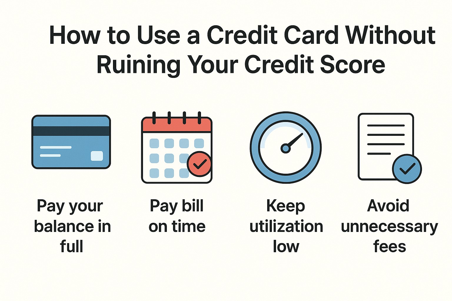 Person managing credit card responsibly with smartphone and statements