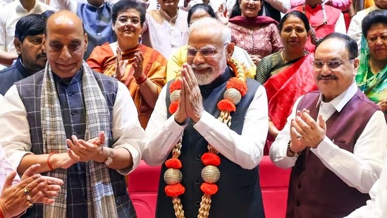 BJP leaders discussing Vice Presidential election candidates