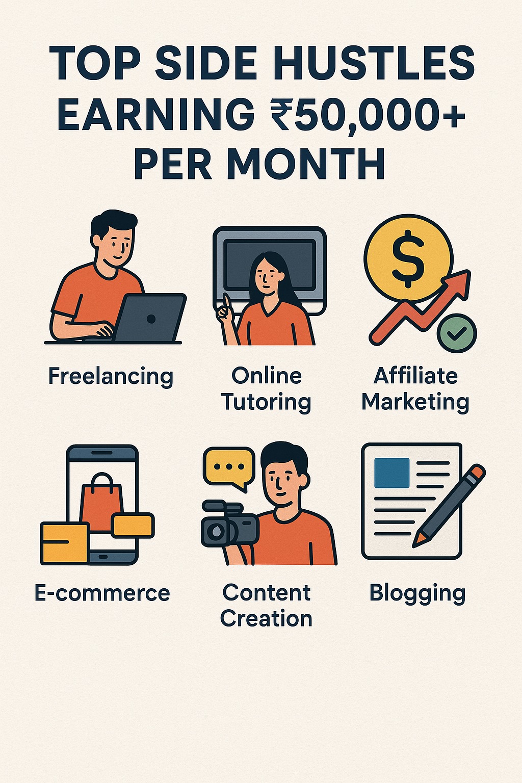 Top side hustles earning ₹50,000+ per month