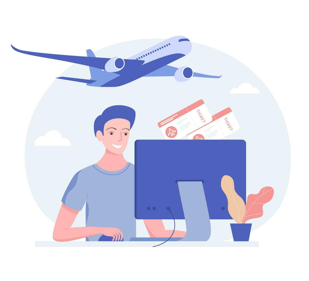 Young professional booking flight using Vizzve Microseva instant loan app