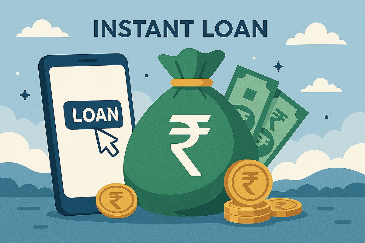 Borrower using Vizzve Finance app for instant loan approval on smartphone – safe and fast money solution
