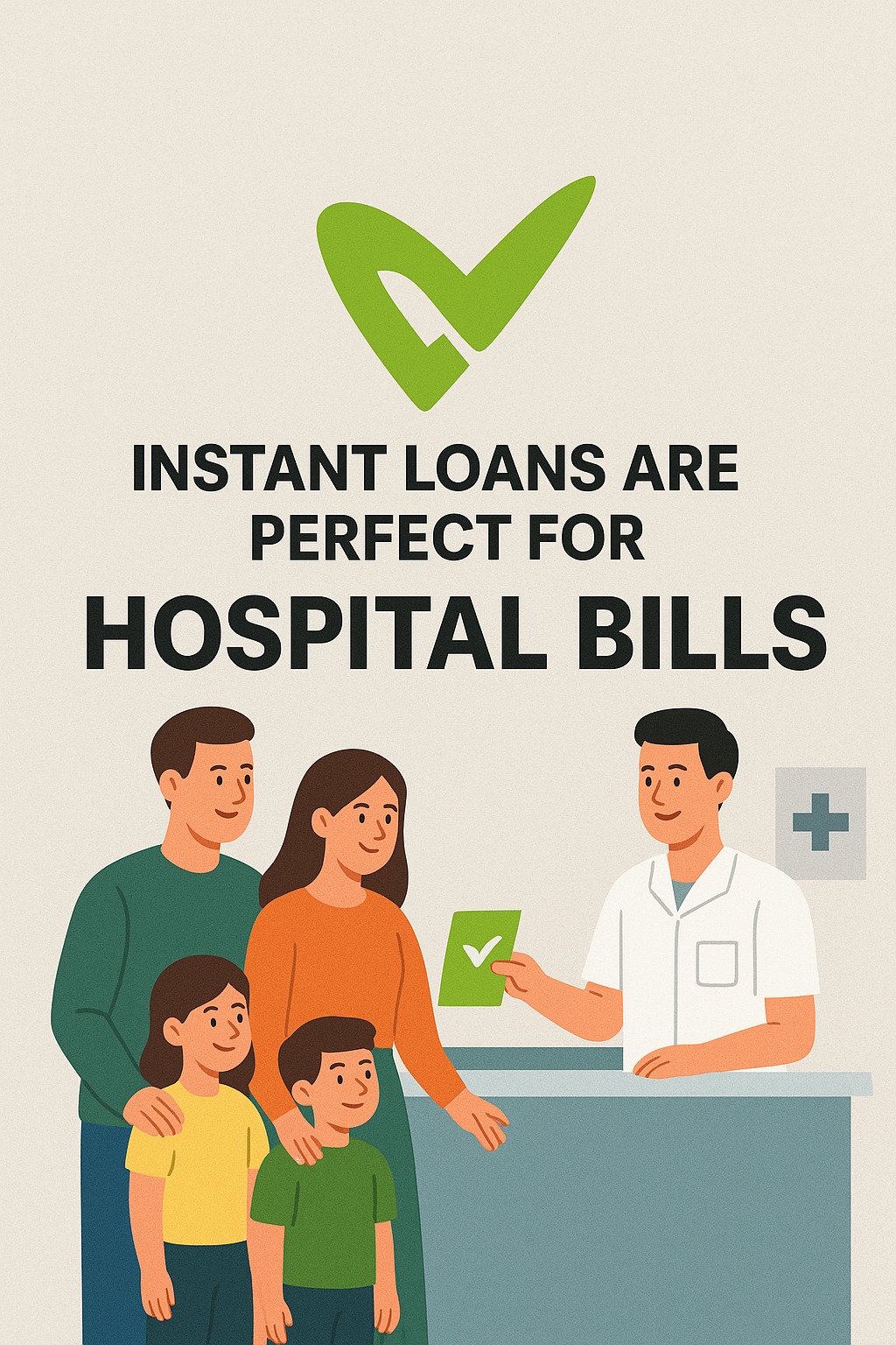 Patient’s family paying hospital bill with instant loan approval