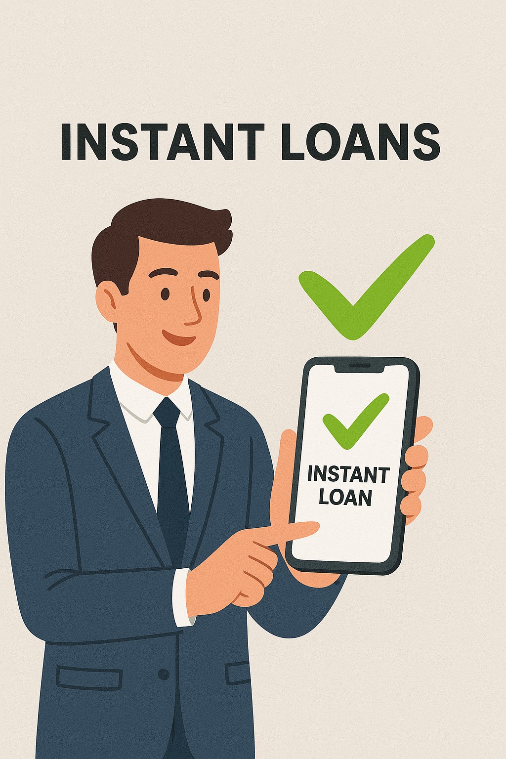 Young professional using a mobile app to apply for instant loan