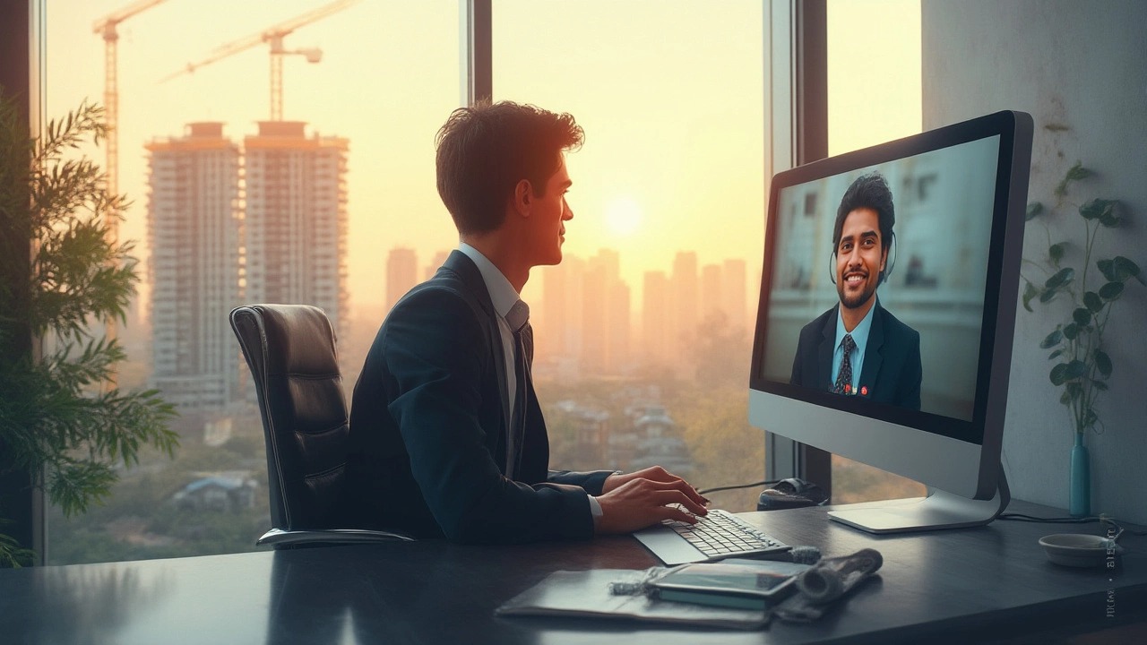 NRI IT professional using laptop abroad to apply for instant loan in India