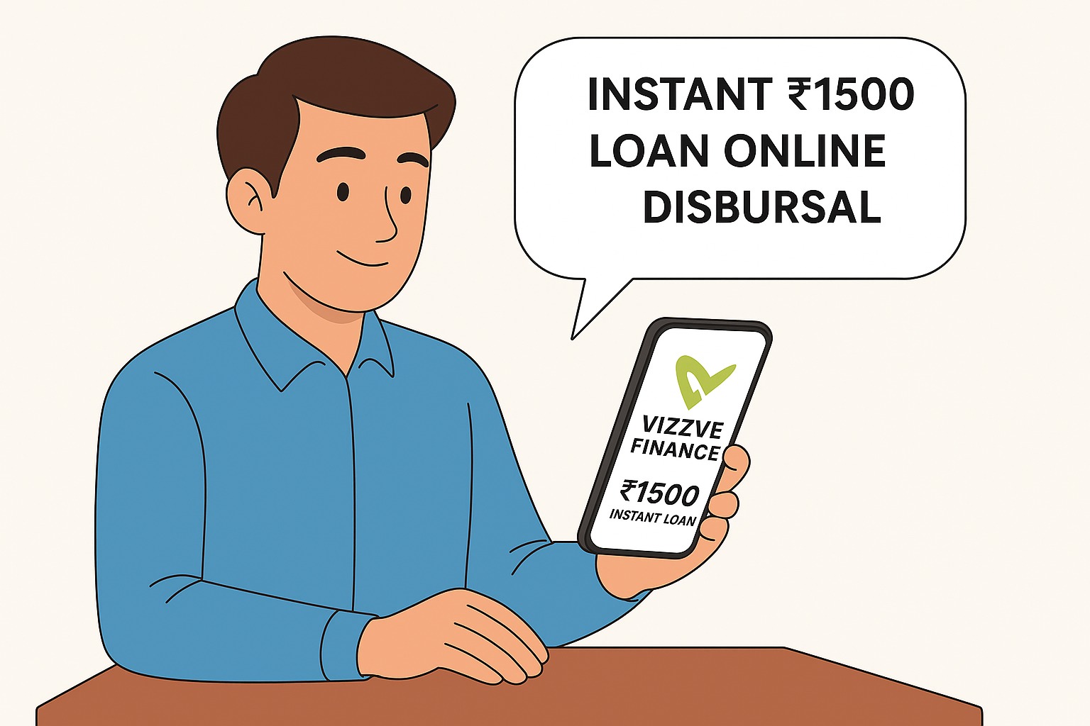 Instant ₹1500 loan online disbursal with Vizzve Finance mobile app