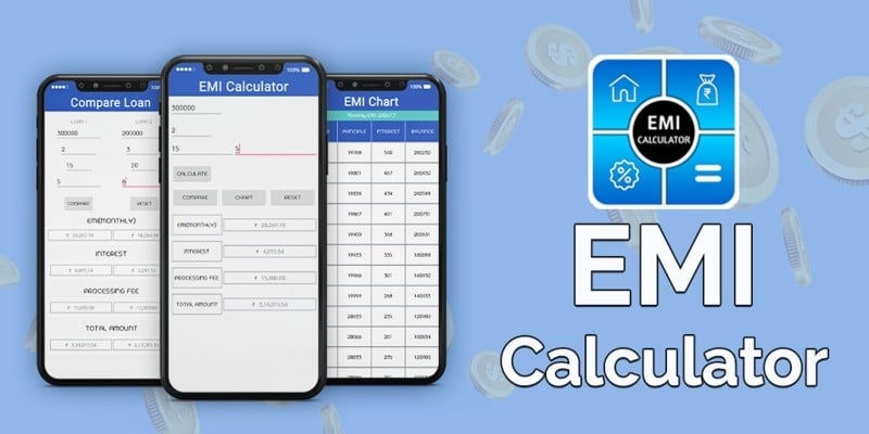 Vizzve EMI calculator on smartphone screen