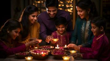 Family celebrating Diwali with Vizzve loan support