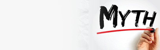 Graphic showing loan myths vs facts with Vizzve branding