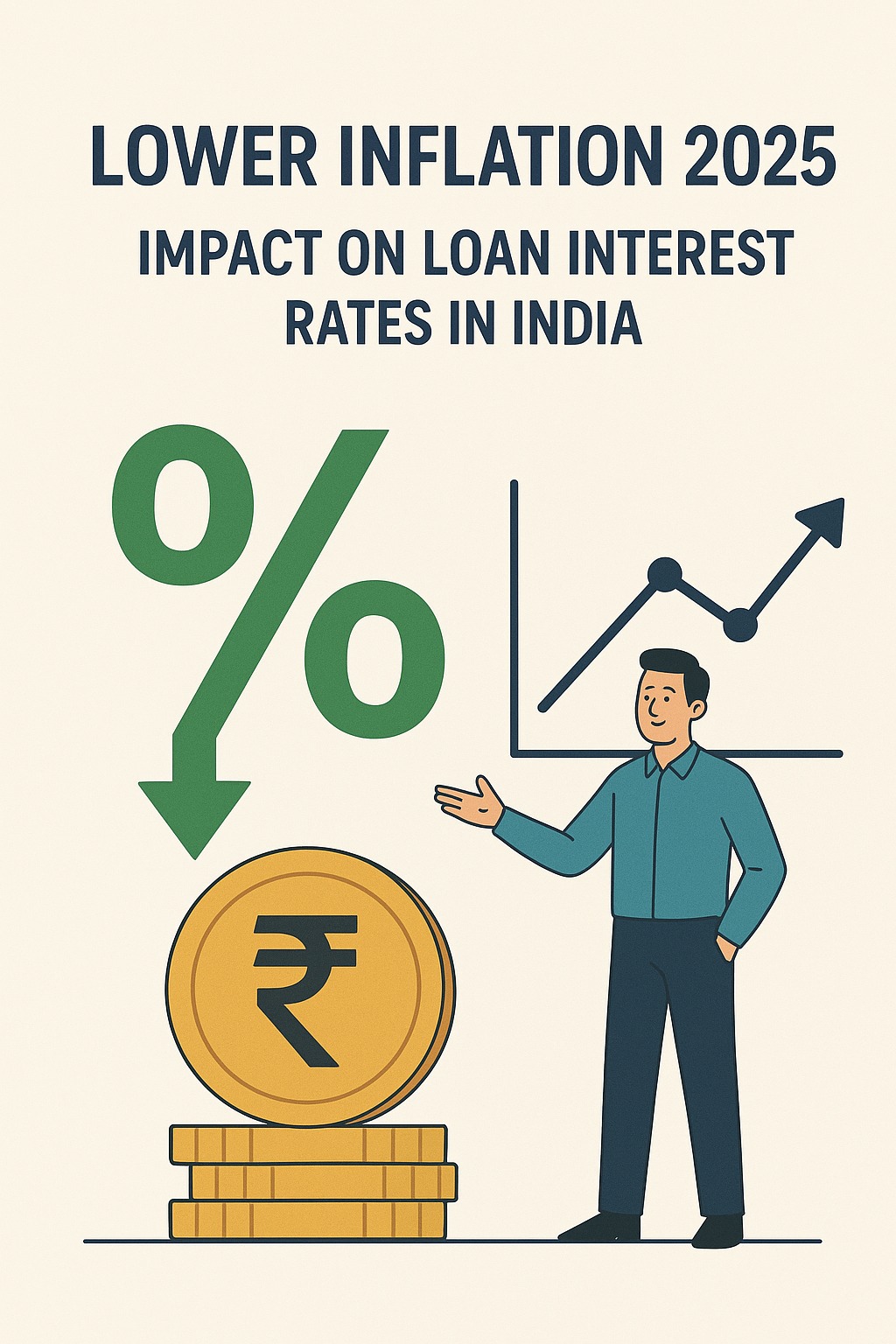 Lower inflation 2025 impact on loan interest rates in India