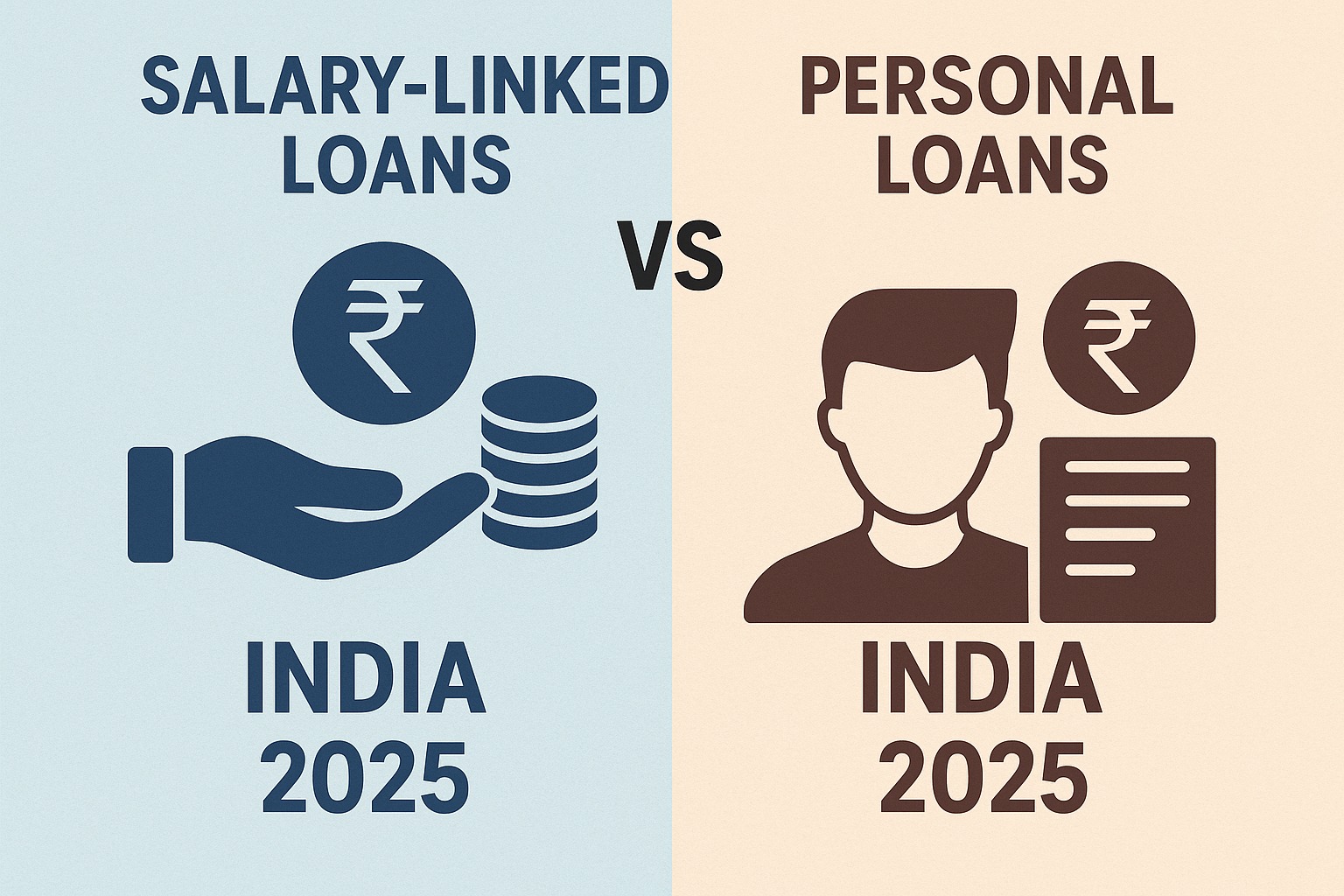 Comparison of salary-linked loans vs personal loans in India 2025