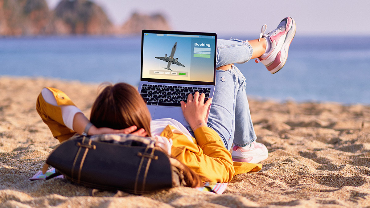 Luxury on credit: Borrower planning vacation with loan approval app