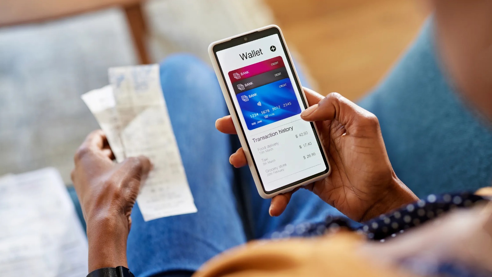 Neobank app on smartphone showing digital banking features