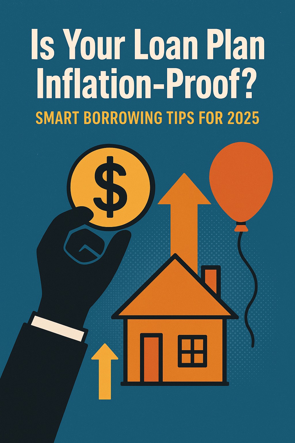 Indian borrower reviewing loan EMIs with inflation charts in the background, symbolizing inflation-proof financial planning