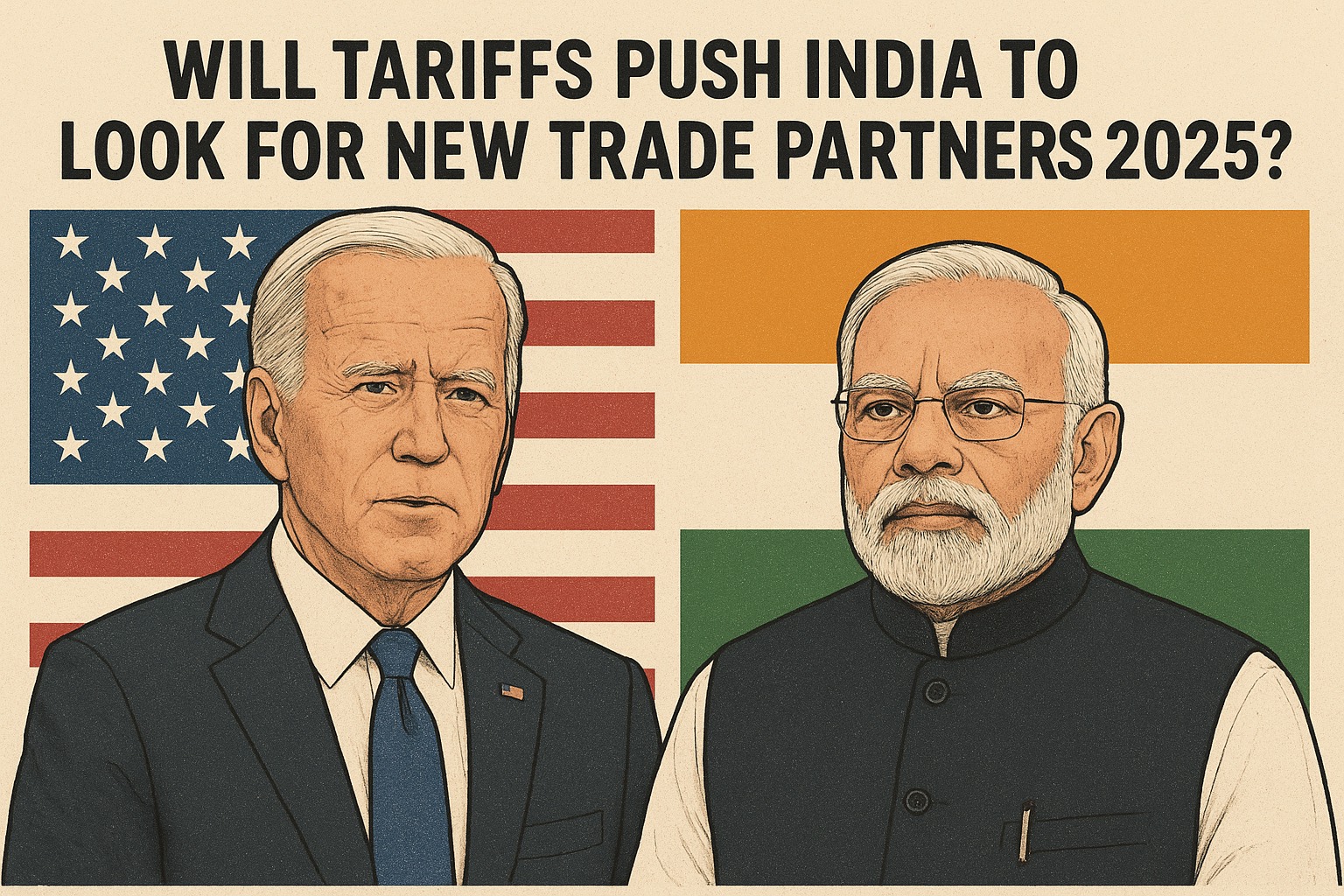 World map highlighting India’s potential new trade partners across ASEAN, Middle East, Africa, and Latin America.