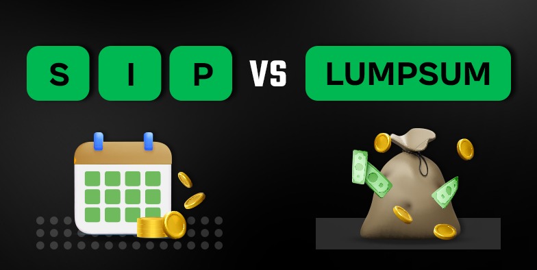 Comparison of SIP vs Lump Sum investment growth towards ₹1 crore target.