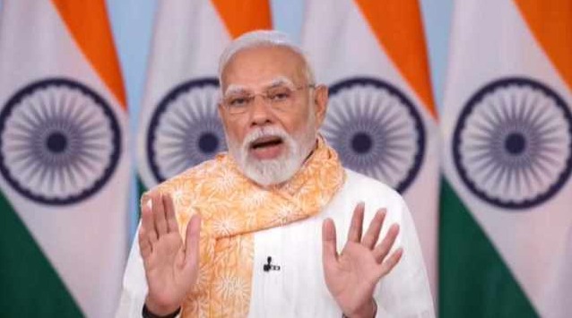 PM Modi addressing rally in Bihar targeting RJD-Congress remarks