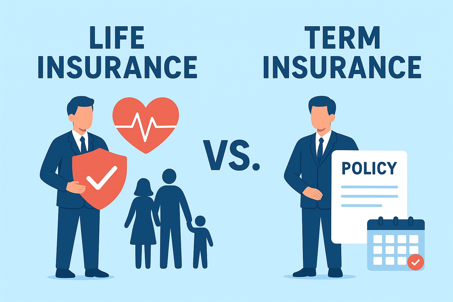 Life insurance vs term insurance comparison