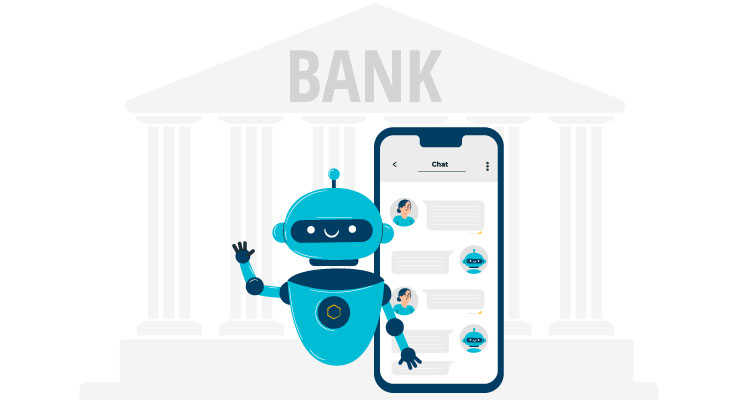 AI chatbot assisting banking customers online