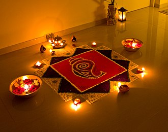 Diwali diyas and lights in North India