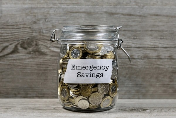 Emergency fund concept with stacked coins