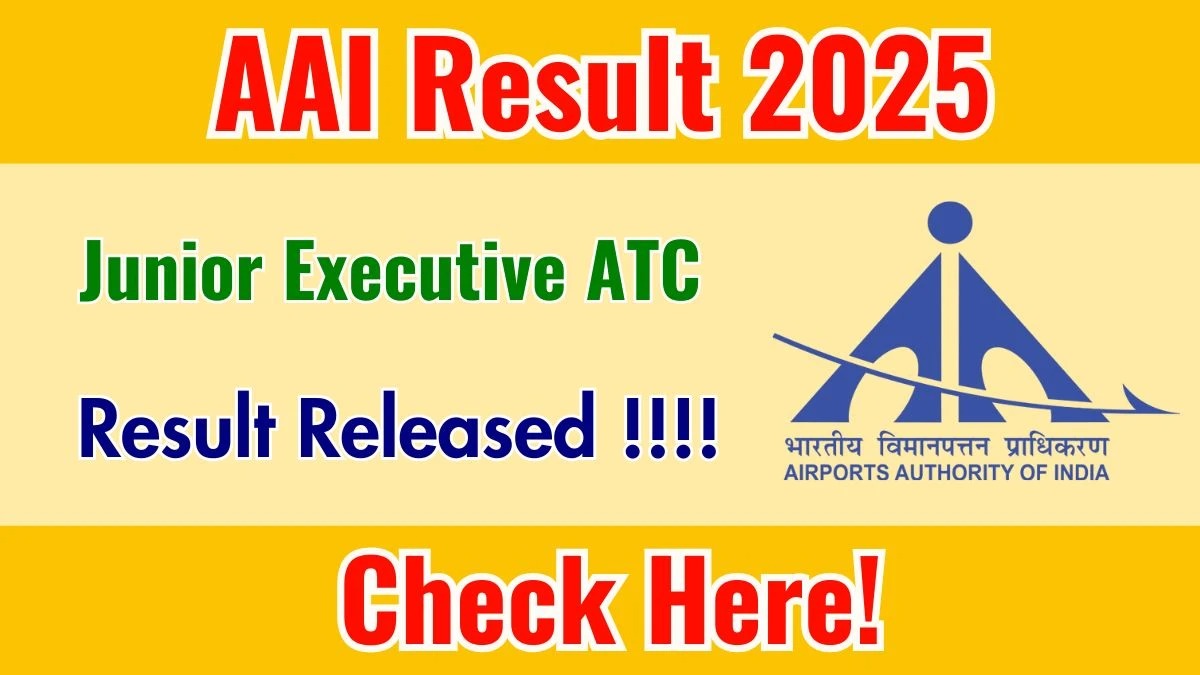 Candidate checking AAI ATC 2025 results on a laptop