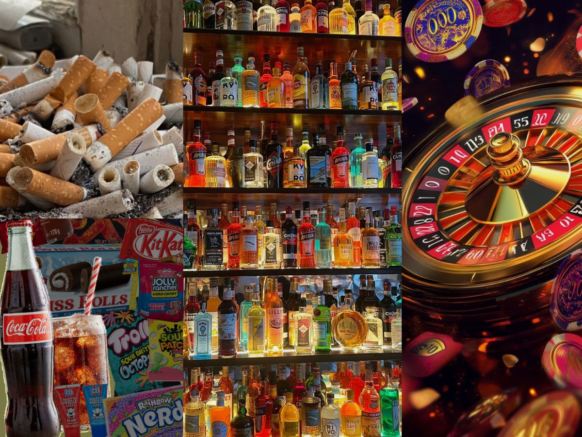 Tobacco, alcohol, and gaming items with GST 2.0 tax label