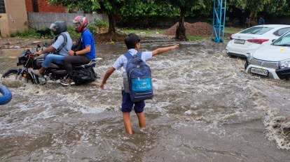 Flooded streets in Punjab after heavy rains