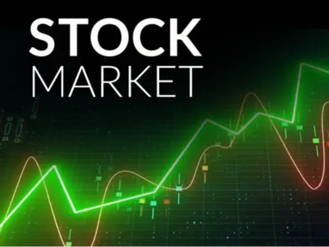 Sensex market graph showing a surge above 81,000 points