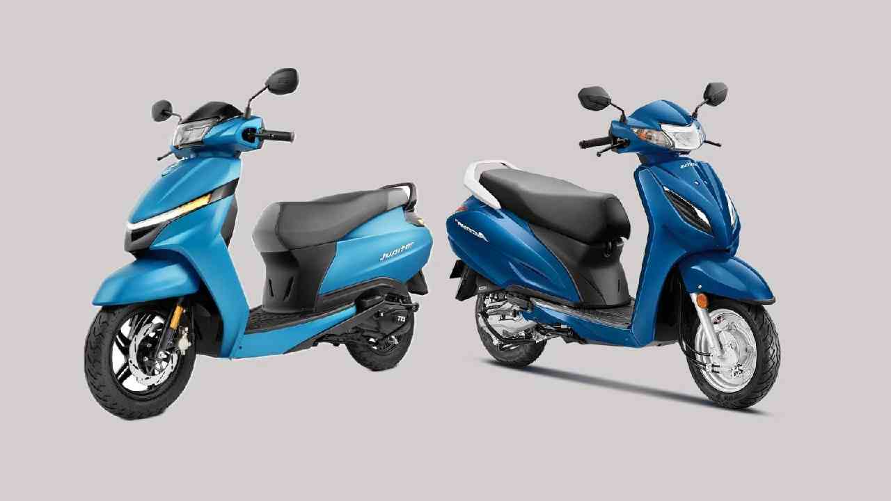 Honda Activa, TVS Jupiter, and Suzuki Access scooters with updated prices after GST cut.