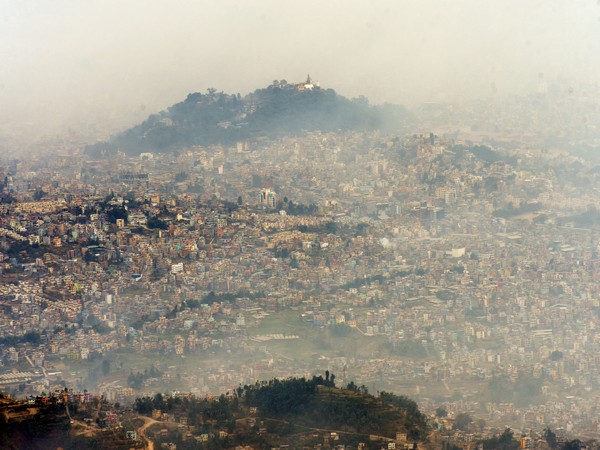 Smog over Kathmandu city showing air pollution impact