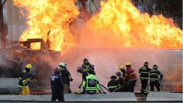 “Mexico City gas tanker explosion rescue operation”