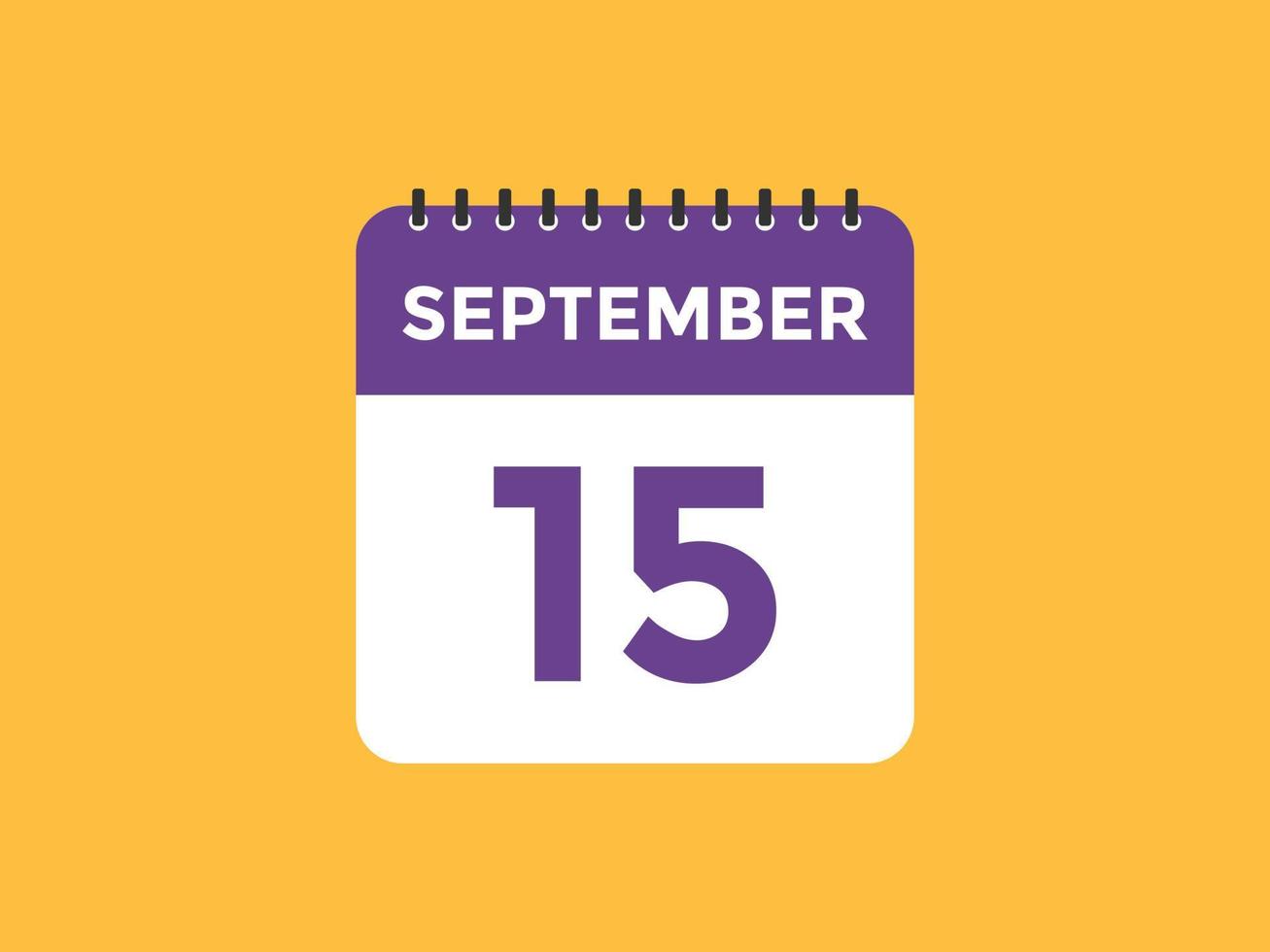 Reminder calendar with 15 September highlighted