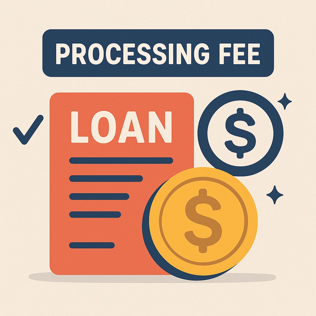 Loan processing fee concept