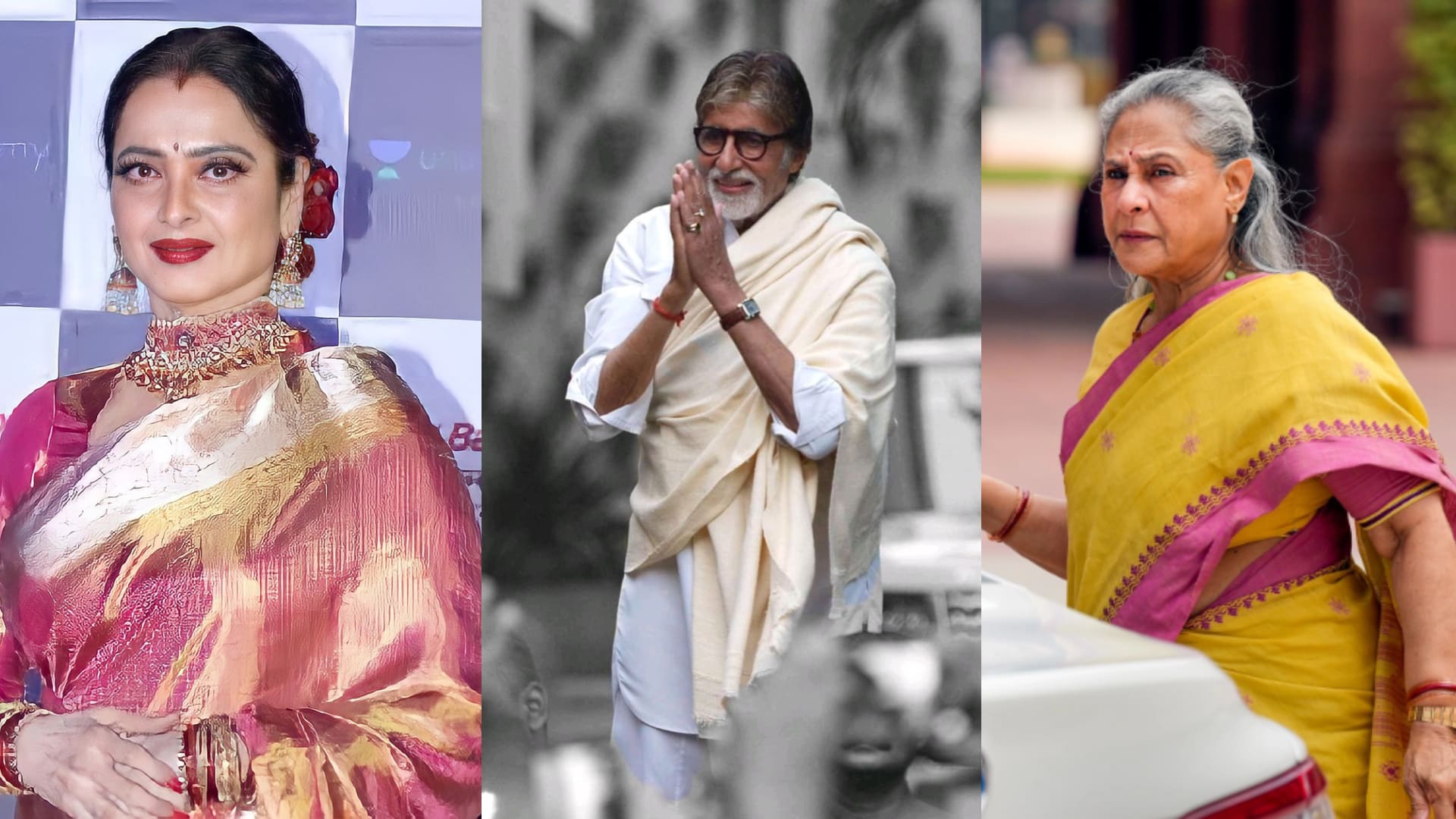 Jaya Bachchan and Rekha at a Bollywood event