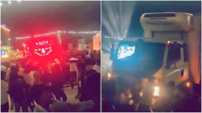 Truck accident at Ganesha procession in Karnataka