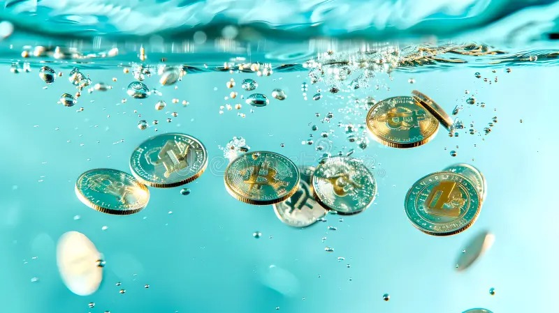 Concept illustration showing water drop symbolizing liquidity in investing