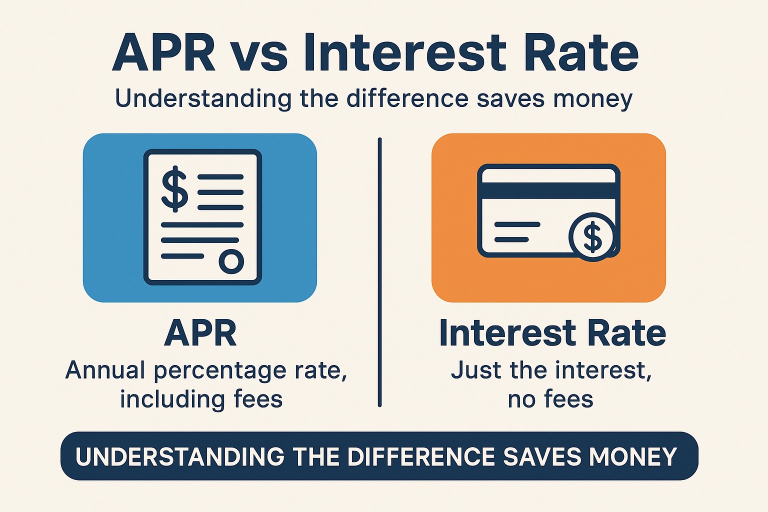 APR vs Interest Rate explained for loans and credit cards – understanding the difference saves money
