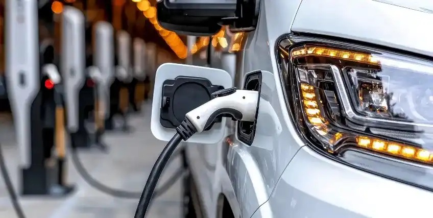 Small business owner receiving electric vehicle through EV fleet financing