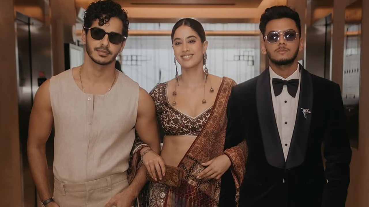 Ishaan Khatter, Janhvi Kapoor, and Vishal Jethwa at the Oscars 2026 announcement event