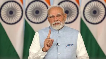 PM Modi announcing GST Bachat Utsav on Navratri