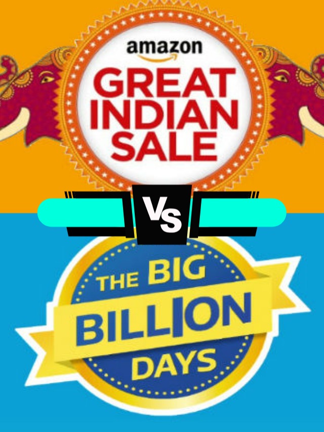 Shoppers browsing Amazon and Flipkart festive sale deals on mobile