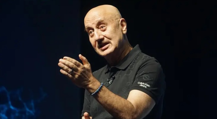 Anupam Kher during an interview recalling his film career challenges